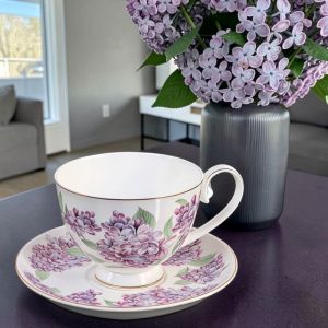 КОМПЛЕКТ ЗА КАФЕ / ЧАЙ ЗА ДВАМА 2чаши+2чинийки - ЛЮЛЯКОВИ НОЩИ