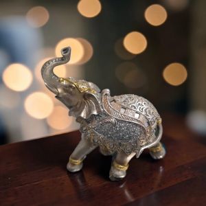 ФИГУРА СЛОНЧЕ 16см - СРЕБЪРНИ ЦВЕТЯ