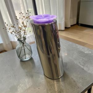 КОМПЛЕКТ ОТ 3 броя СВЕЩНИКА - ПЛАТИНЕНИ НЮАНСИ