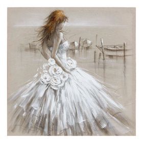 Картина Жена в бяла рокля